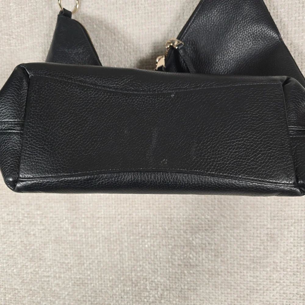 Kate Spade New‎ York Knott Large Shoulder Bag Black Pebbled Leather K8140 Hobo